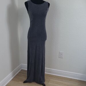 AnM Elegant Gray Sleeveless Maxi Tshirt Dress Size S